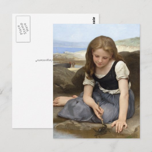 De krab van William-Adolphe Bouguereau Briefkaart (Voorkant / Achterkant)