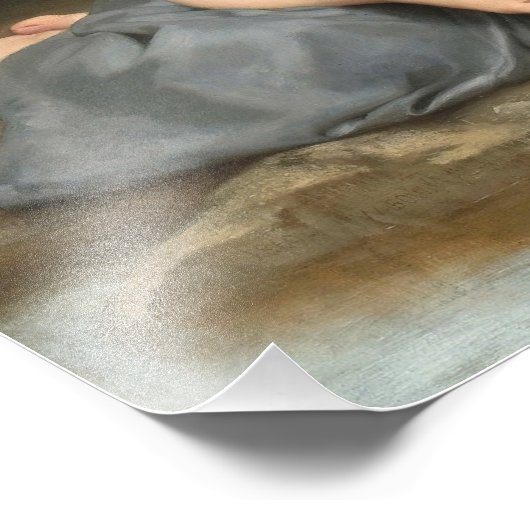 De krab van William Bouguereau Foto Afdruk (Hoek)