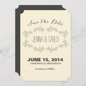 de krabbel werveling bewaart de datum save the date (Voorkant / Achterkant)