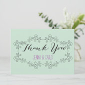 de krabbel werveling dankt u bedankkaart (Staand voorkant)