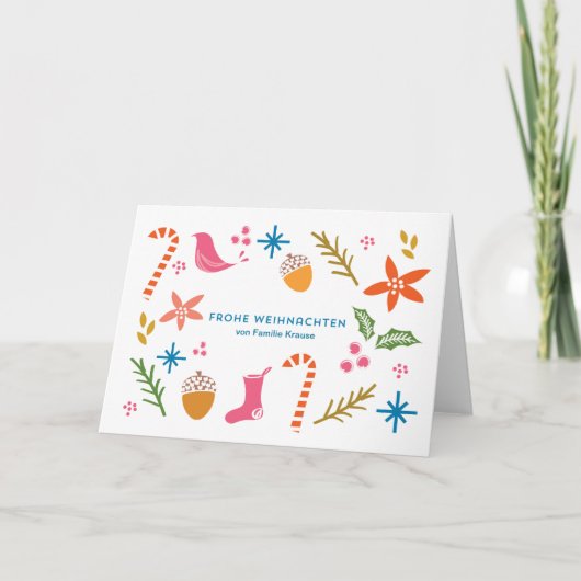 De Krabbels frohe Weihnachten Karten van Festliche Feestdagen Kaart (Voorkant)