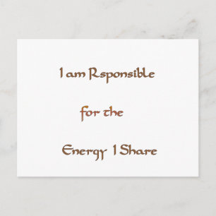 De kracht binnenin: energie is belangrijk briefkaart