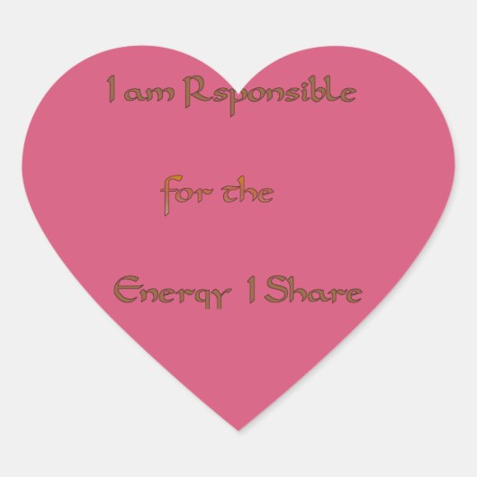 De kracht binnenin: energie is belangrijk hart sticker (Voorkant)