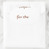 De kracht binnenin: energie is belangrijk ovale sticker (Tas)