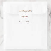 De kracht binnenin: energie is belangrijk vierkante sticker (Tas)