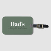 De kracht en knuffels van papa - Vaderdag Gift | Bagagelabel (Voorkant (horizontaal))