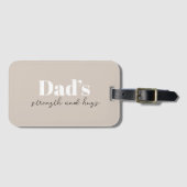 De kracht en knuffels van papa - Vaderdag Gift | Bagagelabel (Voorkant (horizontaal))