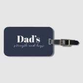De kracht en knuffels van papa - Vaderdag Gift | Bagagelabel (Voorkant (horizontaal))