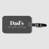 De kracht en knuffels van papa - Vaderdag Gift | Bagagelabel (Voorkant (horizontaal))