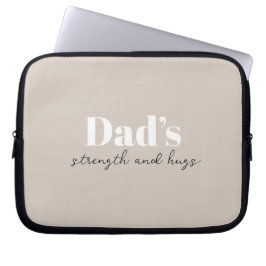 De kracht en knuffels van papa - Vaderdag Gift | Laptop Sleeve