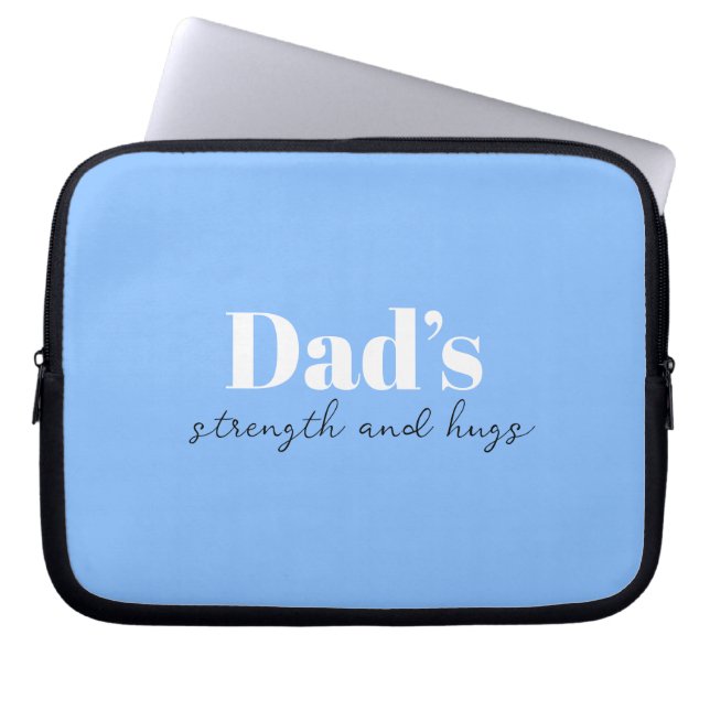De kracht en knuffels van papa - Vaderdag Gift | Laptop Sleeve (Voorkant)