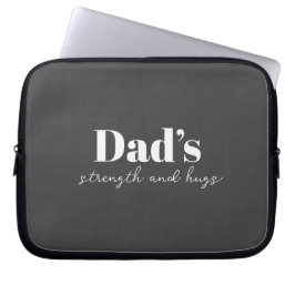 De kracht en knuffels van papa - Vaderdag Gift | Laptop Sleeve