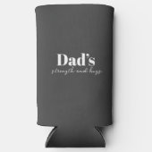 De kracht en knuffels van papa - Vaderdag Gift | Seltzer Blikjeskoeler (Voorkant)