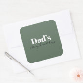 De kracht en knuffels van papa - Vaderdag Gift | Vierkante Sticker (Envelop)