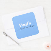 De kracht en knuffels van papa - Vaderdag Gift | Vierkante Sticker (Envelop)