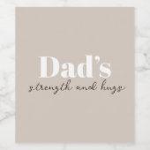 De kracht en knuffels van papa - Vaderdag Gift | Wijn Etiket (Enkel label)