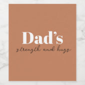 De kracht en knuffels van papa - Vaderdag Gift | Wijn Etiket (Enkel label)
