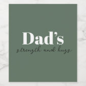 De kracht en knuffels van papa - Vaderdag Gift | Wijn Etiket (Enkel label)