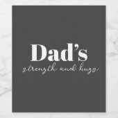 De kracht en knuffels van papa - Vaderdag Gift | Wijn Etiket (Enkel label)