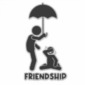 De kracht en schoonheid van vriendschap sticker (Voorkant)