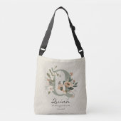 De kracht en wijsheid van Quinn - Boho Floral Mono Crossbody Tas (Voorkant)