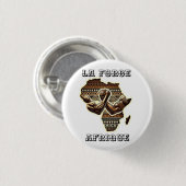 De kracht van Afrika voor vrouwen Ronde Button 3,2 Cm (Voorkant /achterkant)