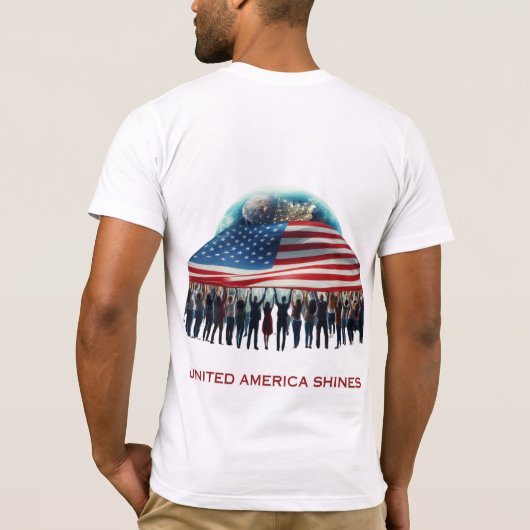De kracht van Amerika schittert T-shirt (Achterkant)