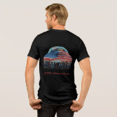 De kracht van Amerika schittert Tri-Blend Shirt (Achterkant volledig)