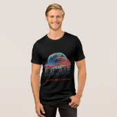 De kracht van Amerika schittert Tri-Blend Shirt (Voorkant volledig)