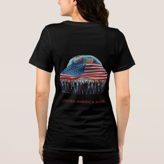 De kracht van Amerika schittert Tri-Blend Shirt