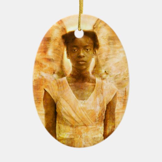 De kracht van Angels Keramisch Ornament (Voorkant)