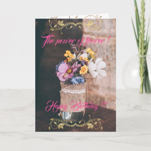 De Kracht van de Bloem Kaart (Voorkant)