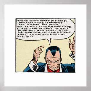 De kracht van de buitenruimtegrond van de machine  poster