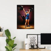 De kracht van de gewichtheffer poster (Thuiskantoor)