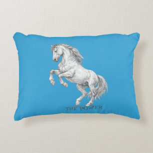 De Kracht van de Hengst Majestueus Paard Grafisc Accent Kussen
