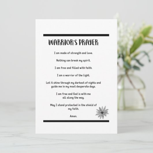 DE KRACHT VAN DE KAART VAN HET GEBED VAN DE KRIJGE (Staand voorkant)