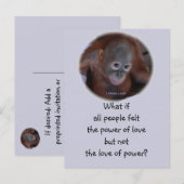 De kracht van de liefde uitnodiging briefkaart (Voorkant / Achterkant)