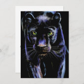 De kracht van de pantheruitnodiging kaart (Voorkant / Achterkant)