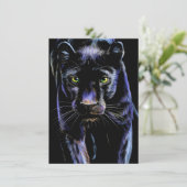 De kracht van de pantheruitnodiging kaart (Staand voorkant)