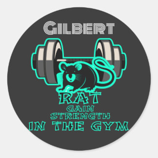 De kracht van de rat in de gymzaal, Cool Gym perso Ronde Sticker