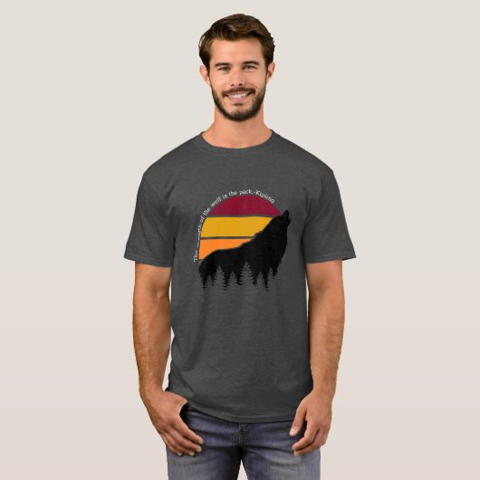 De kracht van de wolf is de retro t-shirt (Voorkant volledig)