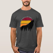 De kracht van de wolf is de retro t-shirt (Voorkant)