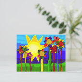 "de kracht van de zon" briefkaart (Staand voorkant)
