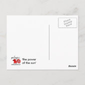 "de kracht van de zon" briefkaart (Achterkant)