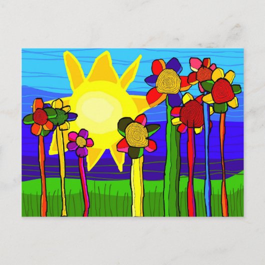"de kracht van de zon" briefkaart (Voorkant)