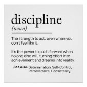 De kracht van discipline perfect poster (Voorkant)