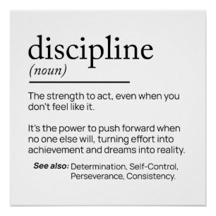 De kracht van discipline perfect poster
