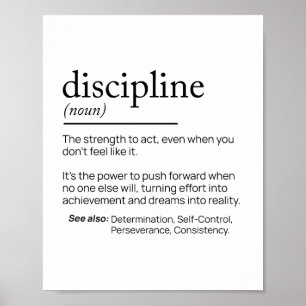 De kracht van discipline poster