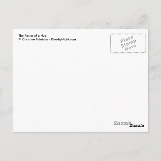De kracht van een hug briefkaart (Achterkant)