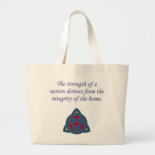 de kracht van een nationaal - familiekwartaal grote tote bag